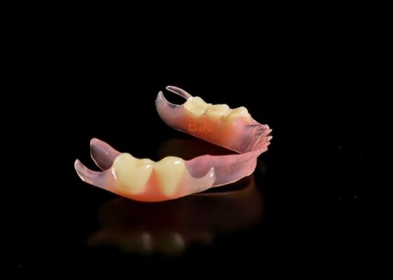 Comfortable Lightweight Flexible Partial Denture Durable Removable Dental Prosthesis Ideal For Partial Tooth Restoration